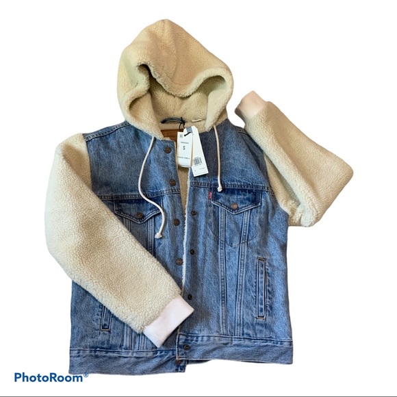 Sherpa Levi’s denim jean jacket NWT - Picture 2 of 2